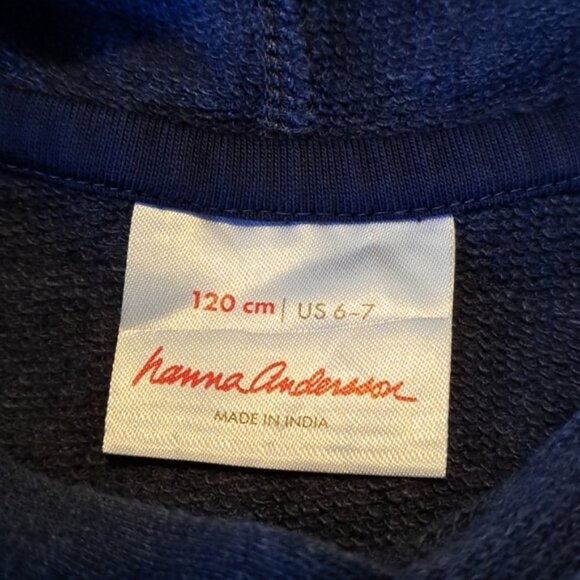 Hanna Andersson girls or boys size 120 or 6-7 pineapple hoodie, front pocket - Picture 4 of 6